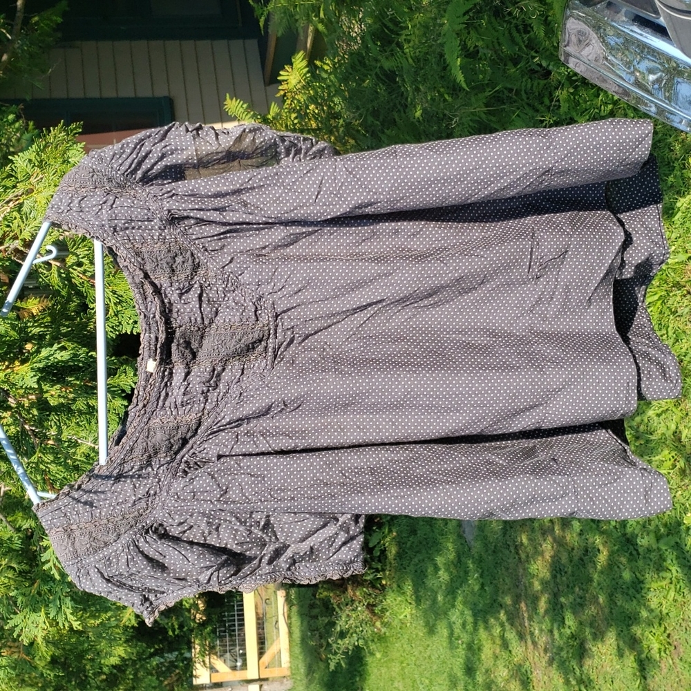 Magnolia Pearl o/s polka-dot blouse